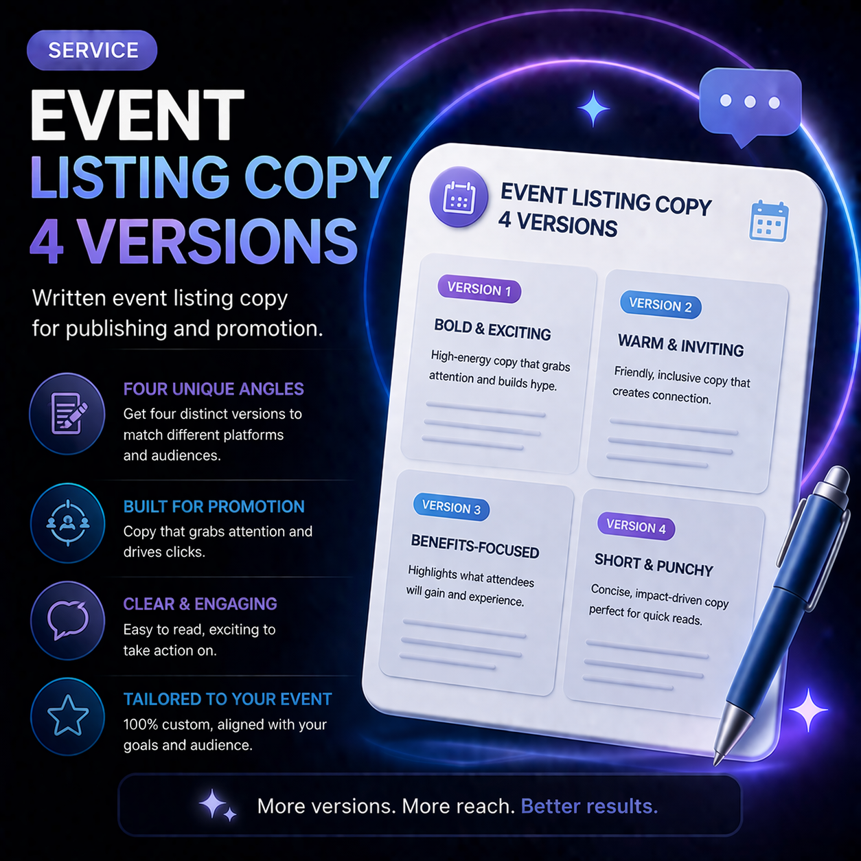 Event Listing Copy 4 Versions